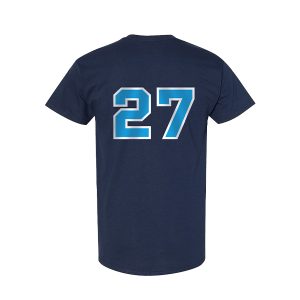 T-shirt bleu logo 1 adulte – Image 2