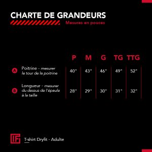 T-shirt rouge adulte dryfit – Image 2