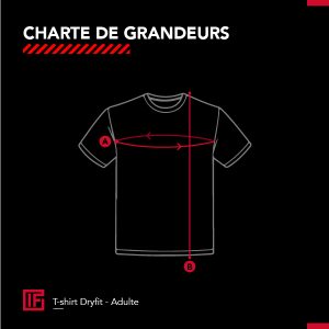 T-shirt rouge adulte dryfit – Image 3