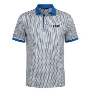 Polo homme bleu et blanc