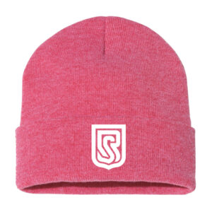 Tuque à rebord rouge cendré