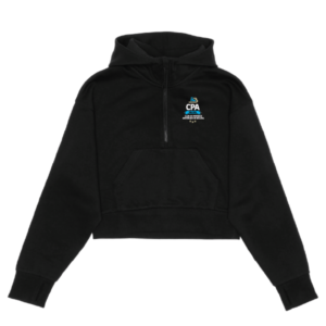 Hoodie crop femme 1/4 zip