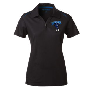 Rafales polo noir femme